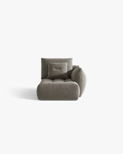 MODUL SEZLONG COLTAR BLOOM, PE DREAPTA, GRI, 95X97 CM, CU TAPITERIE DIN TEXTIL CATIFEA CASINO, MICADONI