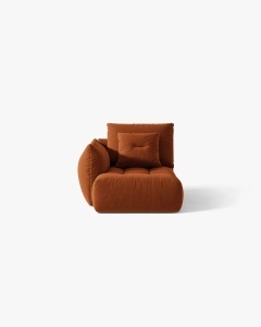 MODUL SEZLONG COLTAR BLOOM, PE STANGA, CARAMIZIU, 95X97 CM, CU TAPITERIE DIN TEXTIL CATIFEA CASINO, MICADONI