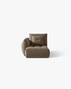 MODUL SEZLONG COLTAR BLOOM, PE STANGA, MARO DESCHIS, 95X97 CM, CU TAPITERIE DIN TEXTIL CATIFEA CASINO, MICADONI