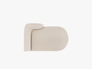 MODUL SEZLONG MILEY, PE DREAPTA, BEJ, CU TAPITERIE DIN TEXTIL BOUCLE BALOO, MICADONI - Img 3