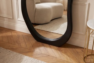 OGLINDA DE PERETE VERTICALA, ORGANIC 180CM, REALIZATA DIN MDF, CULOARE NEAGRA, ARTIM GROUP - Img 2