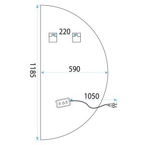 Oglindă LED 120x60 YH-3360 - Img 3