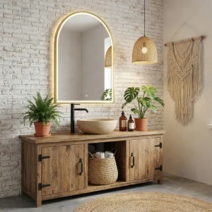 OGLINDA PENTRU BAIE, CU LED 60x100cm DART GOLD, CALITATE SUPERIOARA - Img 4