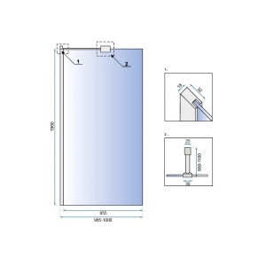 PARAVAN DE DUS AERO N 100, TRANSPARENT, CALITATE SUPERIOARA - Img 5