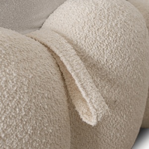 PAT 160X200CM, ARTIM MEBLE, CU SPATIU DE DEPOZITARE, REALIZAT DIN TEXTIL BOUCLE CREM, STIL MODERN - Img 5