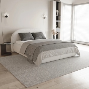 PAT DEOSEBIT CU LADA DE DEPOZITARE MOET 140CM, REALIZAT DIN METAL,LEMN SI TEXTIL BOUCLE, DIVERSE CULORI, ARTIM GROUP - Img 2
