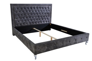 PAT DUBLU EXTRAVAGANCIA 180x200CM, GRI ANTIC, DESIGN MODERN - Img 1