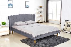 PAT MODERN VALVERDE 160 DE CULOARE GRI DIN TEXTIL SI PICIOARE DIN METAL