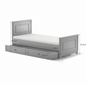 PAT PENTRU CAMERA COPII INES GRI DESIGN CLASIC BA - Img 3