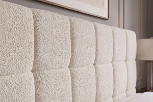 PAT PRESTIGE 160X 220CM, CU SPATIU DE DEPOZITARE, REALIZAT DIN LEMN SI TEXTIL BOUCLE, DE CULOARE CREM, ARTIM GROUP SELECTION - Img 2