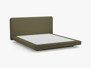 PAT TAPITAT LINEA, 140X200, VERDE, CU TAPITERIE DIN TEXTIL STRUCTURAT MOLYBDEN, MICADONI - Img 3
