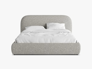 PAT TAPITAT, MURADA, 200x200, MELANJ GRI DESCHIS, CU TAPITERIE DIN TEXTIL CHENILLE TRACY, MICADONI