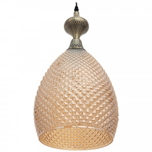 PENDUL AMBER APP432-1CP, 23.5X27.5 cm, CHIHILIMBAR, DIN STICLA SI METAL, STIL MODERN, TU - Img 2
