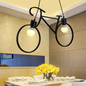 PENDUL BICYCLE APP216-2CP, 68x43 cm, NEGRU, DIN OTEL SI METAL DE INALTA CALITATE, STIL MODERN, TU - Img 4