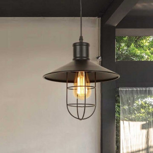 PENDUL CRATO APP160-1CP, 30x25 cm, NEGRU, DIN ALUMINIU, STIL MODERN, TU - Img 3