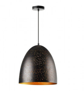 PENDUL EDISON OPENWORK APP234-1CP, 32x30 cm, NEGRU SI AURIU, DIN METAL, STIL MODERN, TU - Img 2