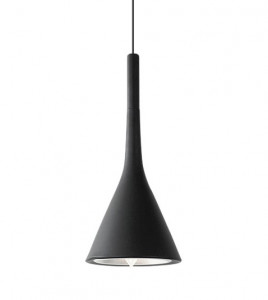 PENDUL FLAT A, FLAT BLACK, 25x123 cm, NEGRU, DIN ALUMINIU DE INALTA CALITATE, STIL MODERN, TU - Img 1
