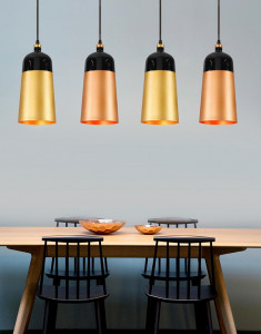 PENDUL FOX ROSE GOLD, 25x123cm, NEGRU SI ROZ AURIU, DIN ALUMINIU DE INALTA CALITATE, STIL MODERN, TU - Img 2