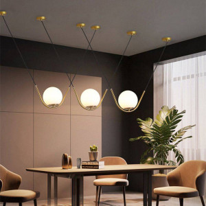 PENDUL MODERN, GOLDEN GLASS BALL, DIN STICLA, APP689-1CP - Img 6