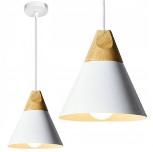 PENDUL SCANDI A APP056, 25x126 cm, ALB, DIN ALUMINIU SI LEMN, STIL MODERN, TU - Img 1
