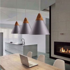 PENDUL SCANDI A APP056, 25x126 cm, NEGRU, DIN ALUMINIU SI LEMN, STIL MODERN, TU - Img 7
