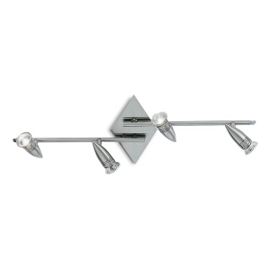 PLAFONIERA ALFA PL4, NICHEL, DIN METAL, STIL MODERN