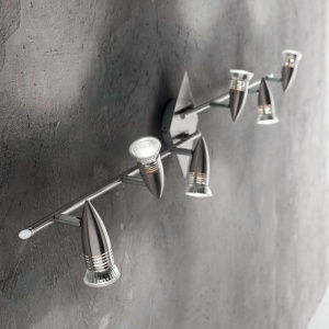 PLAFONIERA ALFA PL6, NICHEL, DIN METAL, STIL MODERN - Img 2