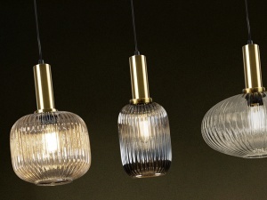 PLAFONIERA ARGOS 128CM, AURIU/TRANSPARENT, DIN METAL SI STICLA, STIL MODERN - Img 3