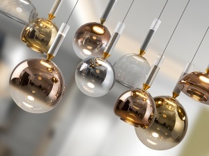PLAFONIERA/LUSTRA CHARLIZE 110CM, REALIZATA DIN METAL SI STICLA, FINISAJ DIVERSE CULORI, STIL MODERN - Img 4