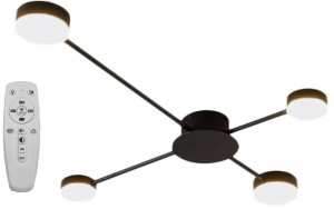 PLAFONIERA MODERN 4 LED, 20x14 cm, NEGRU, DIN OTEL DE INALTA CALITATE, STIL MODERN, TU
