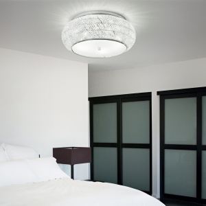 PLAFONIERA PASHA' PL10, CROM, DIN CRISTAL, STIL MODERN - Img 2