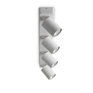 PLAFONIERA RUDY PL4 ROUND, ALB, DIN ALUMINIU, STIL MODERN - Img 3