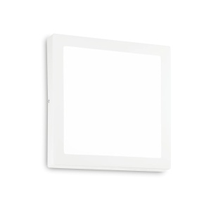 PLAFONIERA UNIVERSAL PL D40 SQUARE, ALB, DIN OTEL, STIL MODERN - Img 1