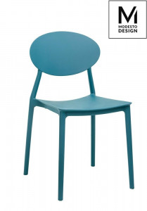 SCAUN ALBASTRU/TURCCOAZ DIN POLIPROPILENA FLEX STIL MODERN