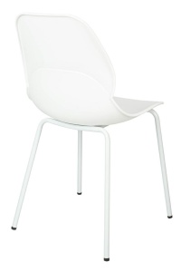 SCAUN ARIA ALB, CONFECTIONAT DIN POLIPROPILENA SI METAL, STIL MODERN - Img 3
