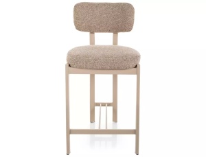 SCAUN BAR STIL MISAKI H2, BEJ 253/CREM, TAPITERIE DIN TEXTIL SI PICIOARE DIN METAL, STIL MODERN - Img 2