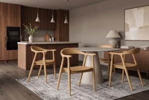 SCAUN BESTSELLER, KENNEDY, CU BRATE, REALIZAT DIN LEMN DE PIN, CULOARE NATUR, INVICTA INTERIOR - Img 5