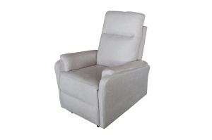 SCAUN CINEMA, HOLLYWOOD, REGLABIL ELECTRIC, REALIZAT DIN MATERIAL TEXTIL DE CULOARE BEJ, INVICTA INTERIOR - Img 2