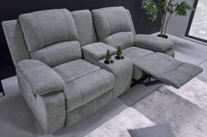 SCAUN CINEMATOGRAF, HOLLYWOOD, 2 LOCURI, DIN TEXTIL, COD 40993 - Img 2