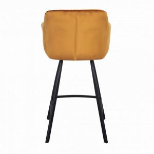 SCAUN DE BAR 100CM, LOFT DIN METAL SI CATIFEA, DESIGN RETRO - Img 5