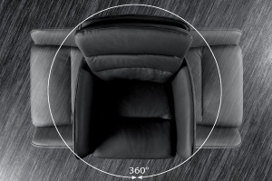 SCAUN DE BAR, BIG GEORGE, PIELE, MICROFIBRA SI METAL, CULOARE ANTRACIT, ARTIM GROUP SELECTION - Img 8