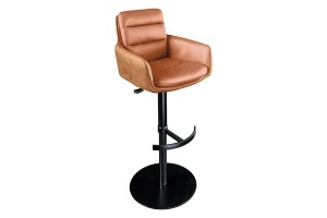 SCAUN DE BAR, BIG GEORGE, PIELE, MICROFIBRA SI METAL, CULOARE CONIAC, ARTIM GROUP SELECTION - Img 7