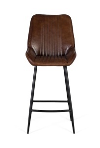 SCAUN DE BAR, COD 2162, DIN PIELE NATURALA SI METAL, ARTIM GROUP SELECTION - Img 2