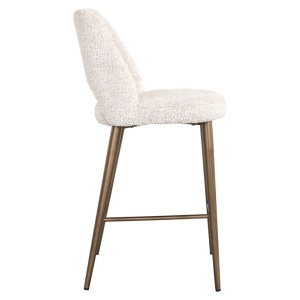 SCAUN DE BAR DELPHINE LOVELY CREAM 11, S4628, CONFECTIONAT DIN 100% POLIESTER SPUMA SI METAL, RICHMOND INTERIORS - Img 2