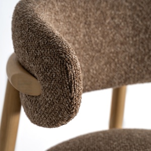 SCAUN DE BAR ERLEC 98CM, DIN LEMN DE FRASIN SI TEXTIL, STIL MODERN, VICAL HOME - Img 6