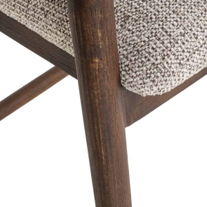 SCAUN DE BAR MIHARA MOCCA FANCY, 214171, CONFECTIONAT DIN POLIESTER, LEMN MASIV SI SPUMA, MOCA/MARO, STIL MODERN - Img 4
