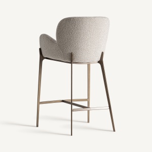 SCAUN DE BAR UELZEN 97CM, DIN METAL SI TEXTIL, STIL MODERN, VICAL HOME - Img 4