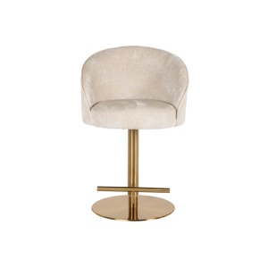 SCAUN DE BAR ZABI WHITE CHENILLE/AURIU, CONFECTIONAT DIN 100% POLIESTER, METAL SI LEMN, STIL MODERN RICHMOND INTERIORS - Img 2