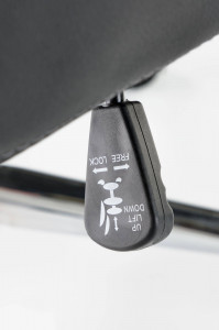 SCAUN DE BIROU ARGENTO, GRAFIT/NEGRU/CROM, TAPITERIE DIN PIELE ECOLOGICA/STOFA SI PICIOARE DIN METAL, STIL MODERN - Img 4
