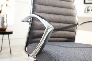 SCAUN DE BIROU, BIG DEAL 107/117CM, METAL SI TEXTIL GRI - Img 3
